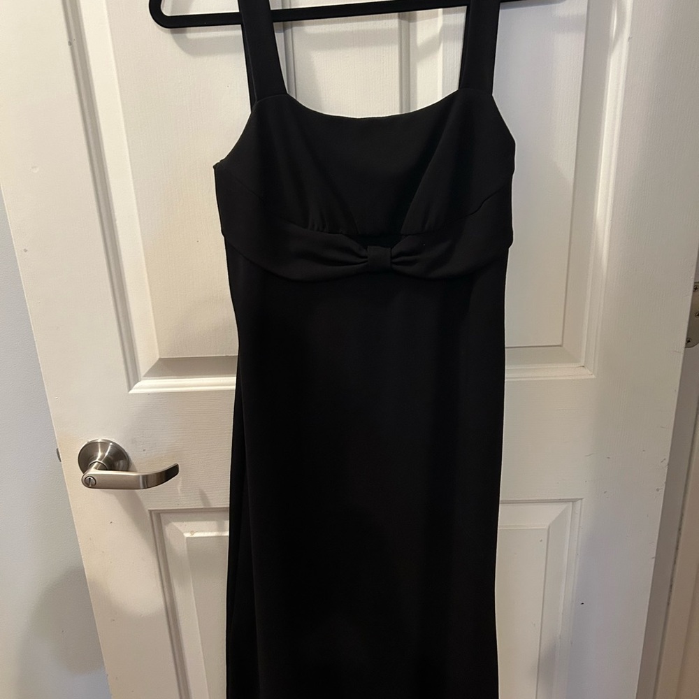 Ann Taylor Black Semi-formal Dress with Bow Detail